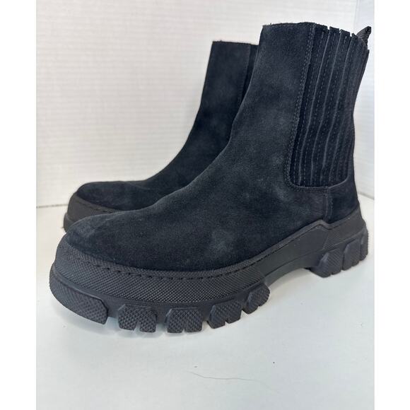 BOEMOS Suede platform pull on back boots size 37 - Picture 13 of 14